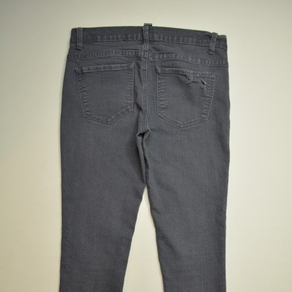 FOREVER 21 Size 27 Womens Dark GRAY SKINNY Leg Jegging STRETCH Low Rise JEANS - Picture 4 of 7